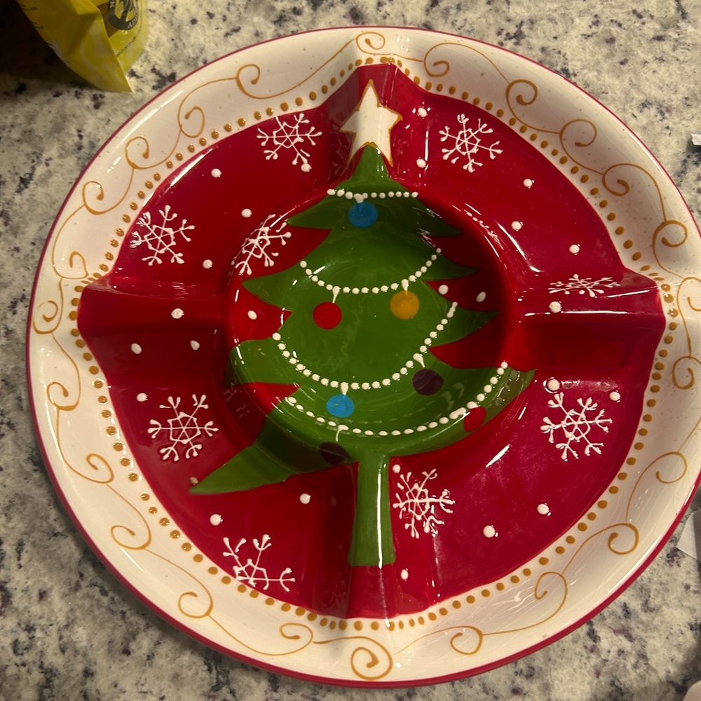 Pier 1 imports holiday chip and dip plateer